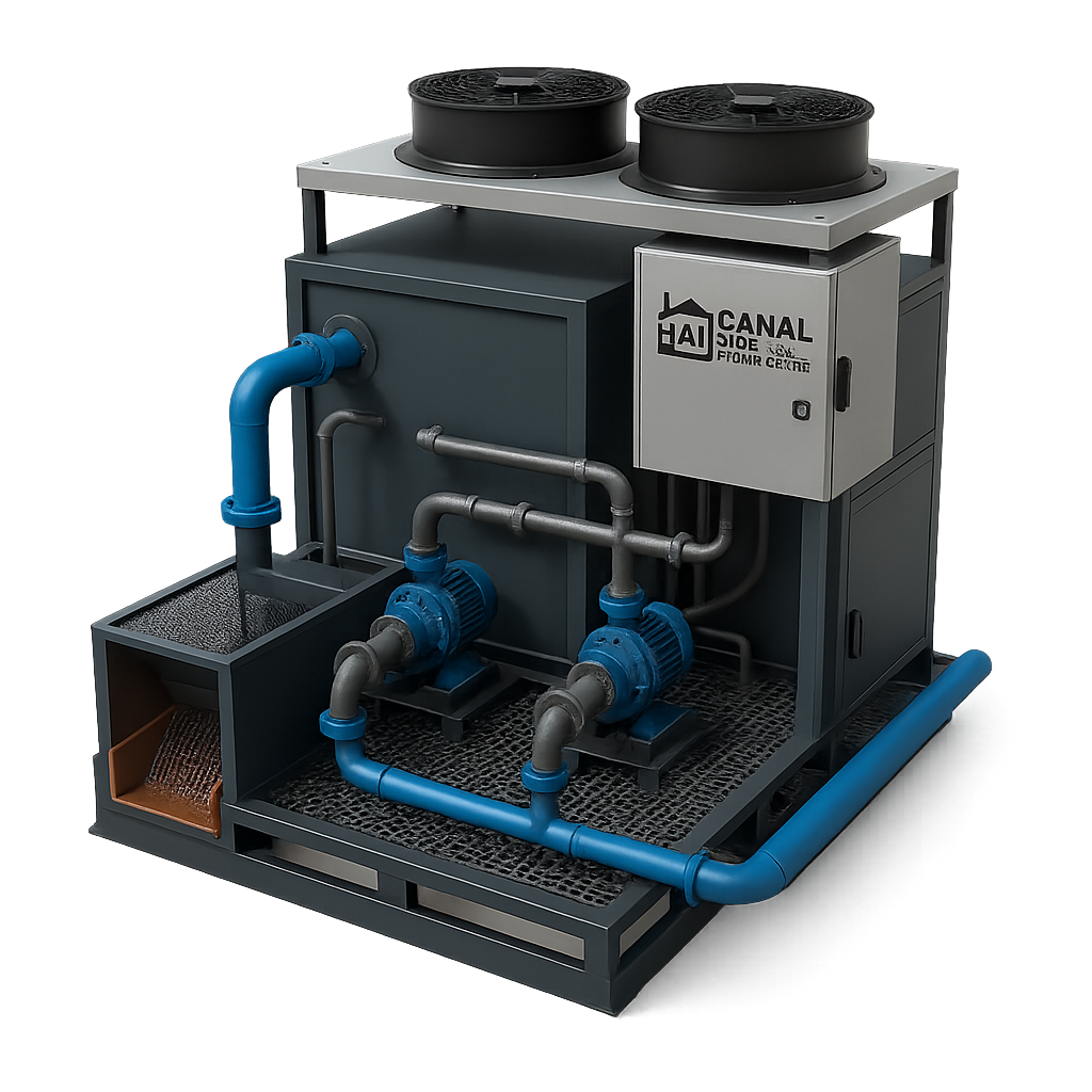 3D visual: canal cooling loop
